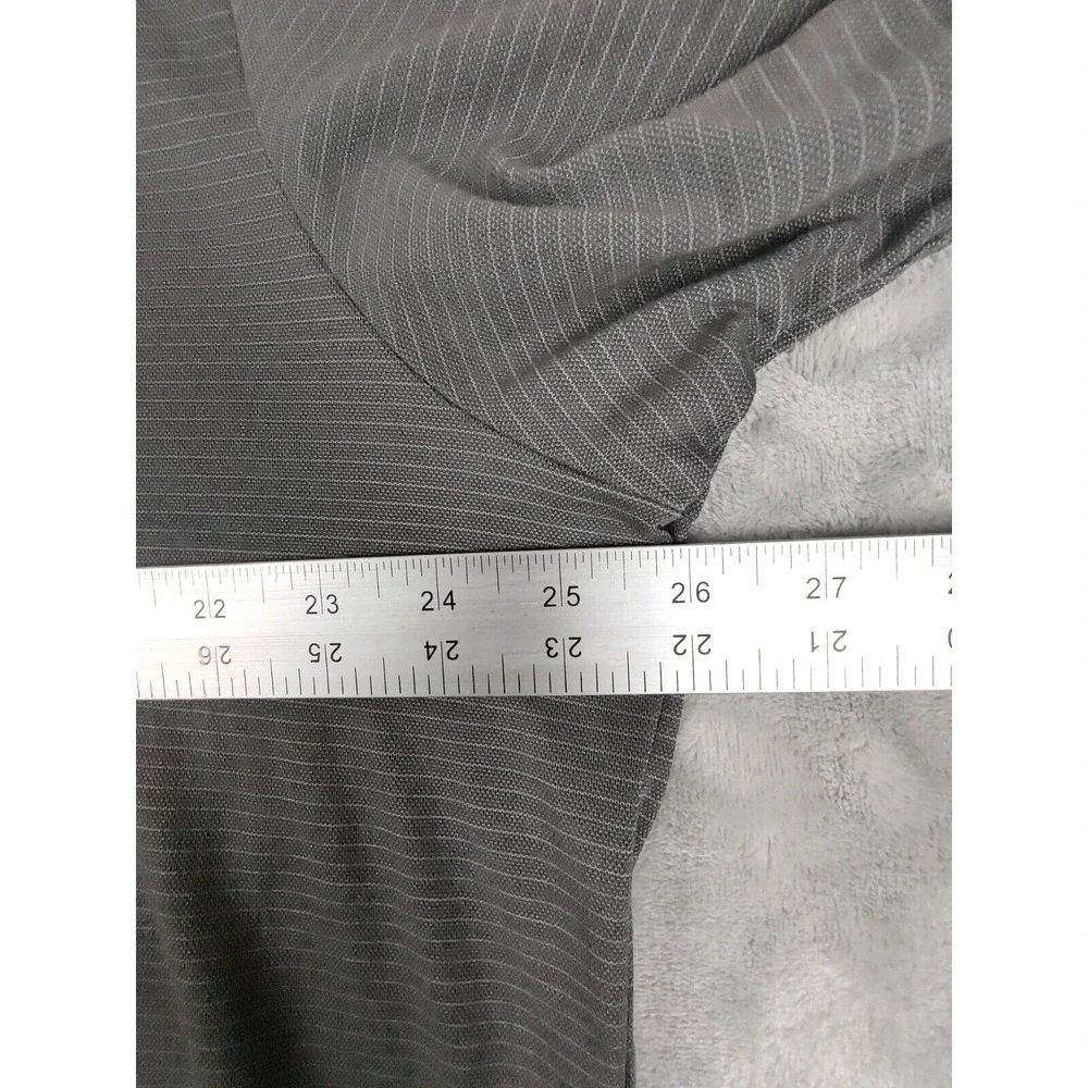 Travis Mathew Men's XXL Gray Striped Short Sleeve Polo Shirt Pima‎ Cotton Blend